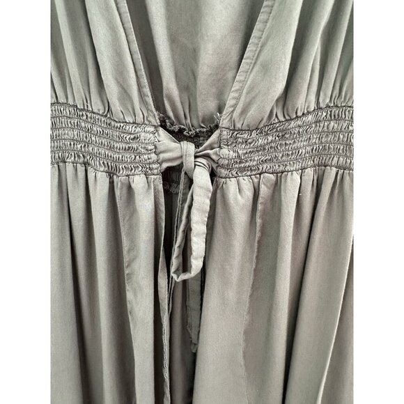 Victoria's Secret LASCANA Green Ruffled Trim Wrap Maxi Dress Cover-Up‎ 6 Beachy - Picture 5 of 13